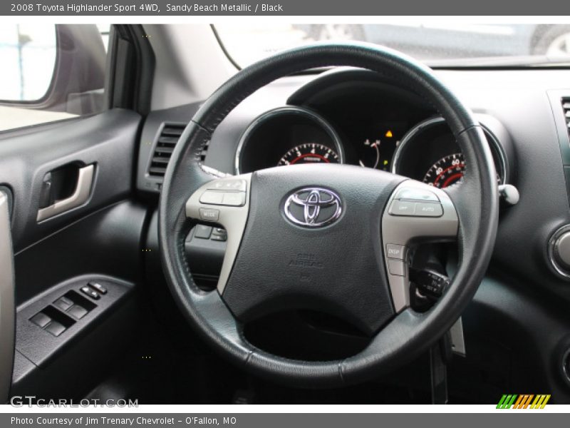 Sandy Beach Metallic / Black 2008 Toyota Highlander Sport 4WD