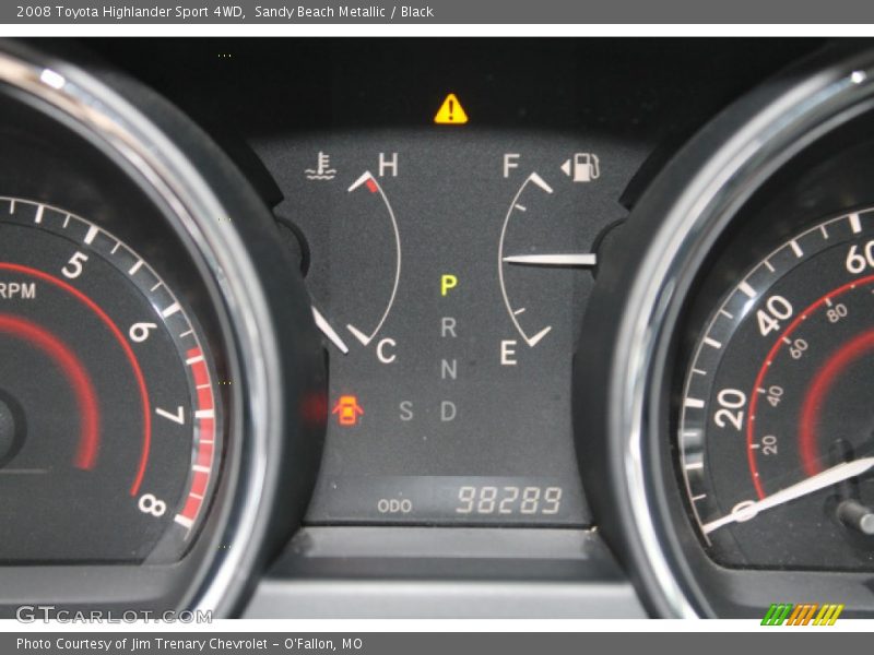 Sandy Beach Metallic / Black 2008 Toyota Highlander Sport 4WD
