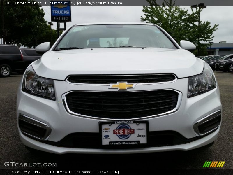 Summit White / Jet Black/Medium Titanium 2015 Chevrolet Cruze LT