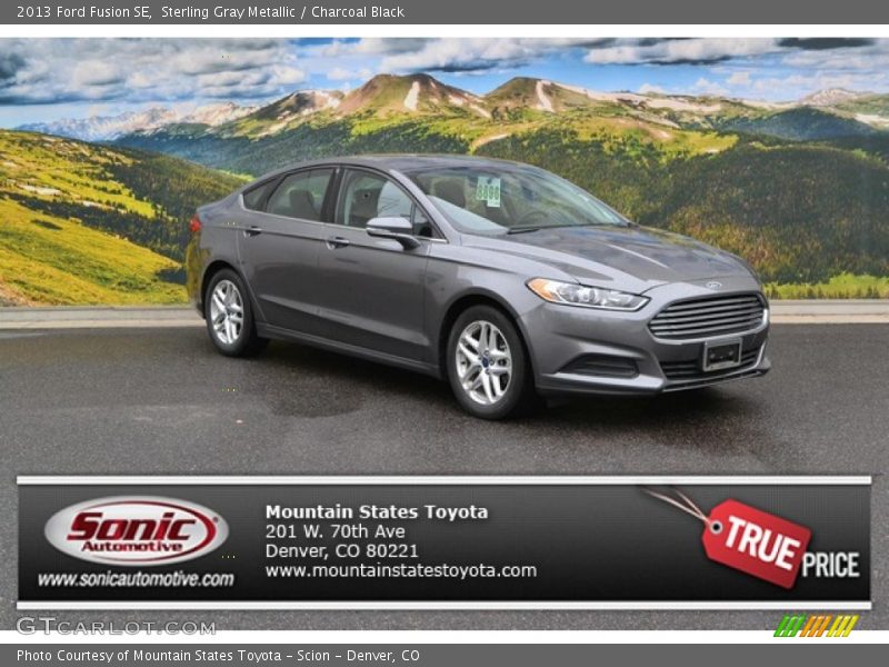 Sterling Gray Metallic / Charcoal Black 2013 Ford Fusion SE