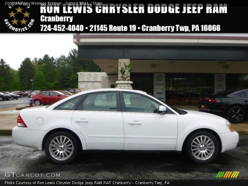 Oxford White / Shale 2005 Mercury Montego Premier