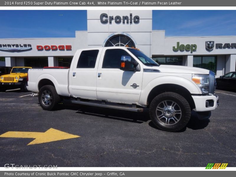 White Platinum Tri-Coat / Platinum Pecan Leather 2014 Ford F250 Super Duty Platinum Crew Cab 4x4