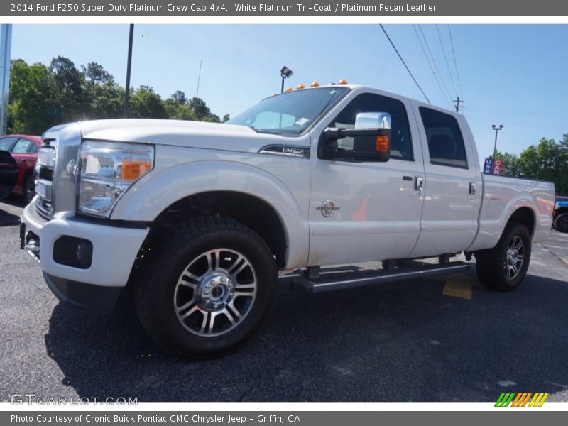 White Platinum Tri-Coat / Platinum Pecan Leather 2014 Ford F250 Super Duty Platinum Crew Cab 4x4