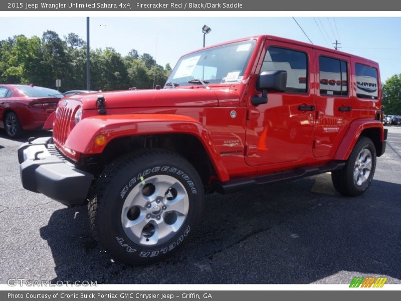 Firecracker Red / Black/Dark Saddle 2015 Jeep Wrangler Unlimited Sahara 4x4
