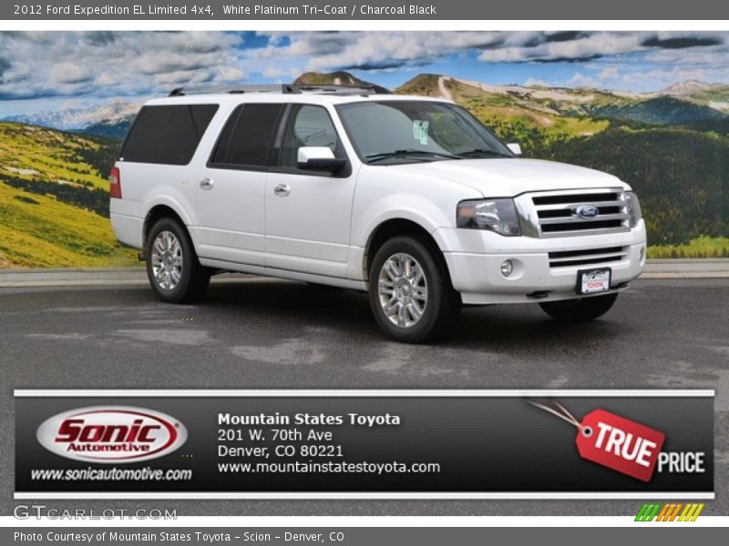 White Platinum Tri-Coat / Charcoal Black 2012 Ford Expedition EL Limited 4x4