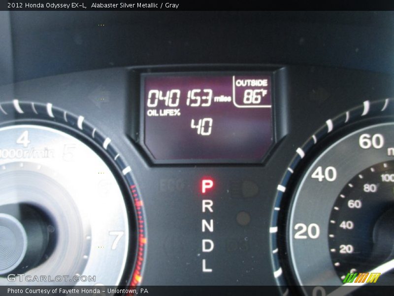 Alabaster Silver Metallic / Gray 2012 Honda Odyssey EX-L