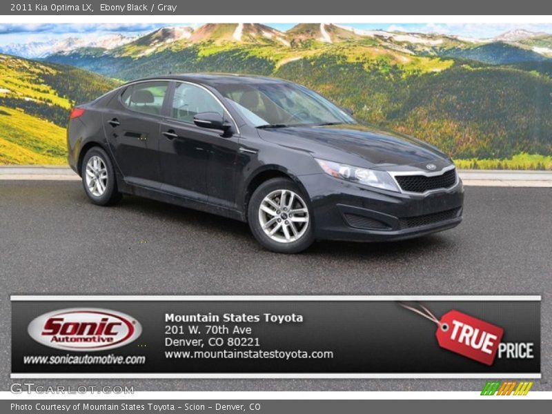 Ebony Black / Gray 2011 Kia Optima LX