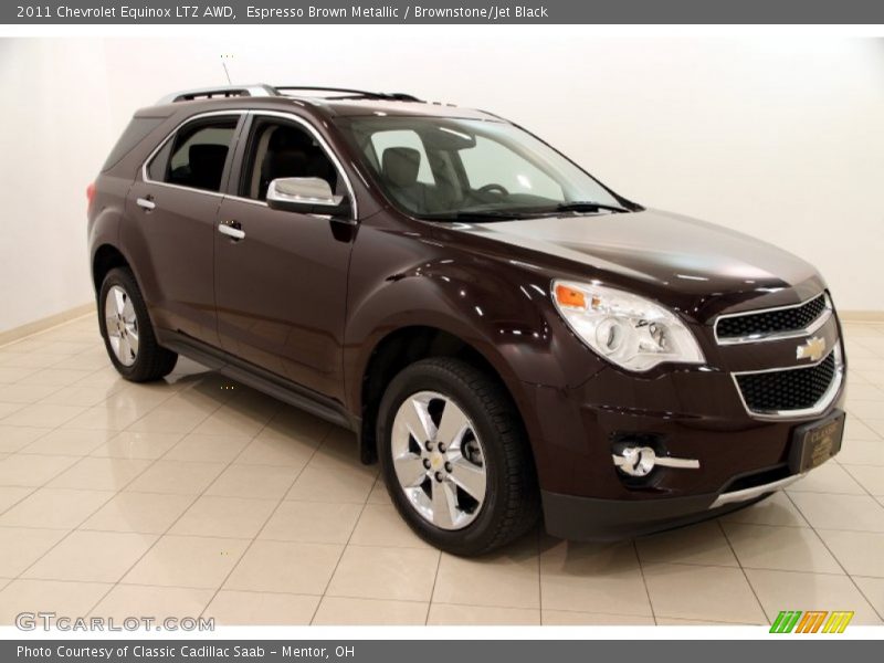 Espresso Brown Metallic / Brownstone/Jet Black 2011 Chevrolet Equinox LTZ AWD
