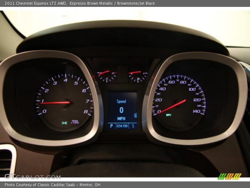 Espresso Brown Metallic / Brownstone/Jet Black 2011 Chevrolet Equinox LTZ AWD