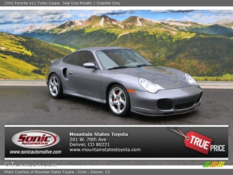 Seal Grey Metallic / Graphite Grey 2002 Porsche 911 Turbo Coupe