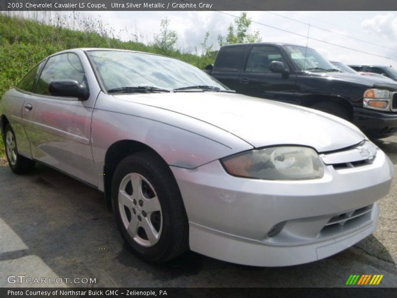 Ultra Silver Metallic / Graphite Gray 2003 Chevrolet Cavalier LS Coupe