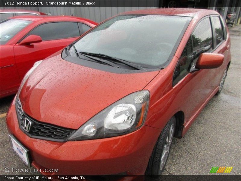 Orangeburst Metallic / Black 2012 Honda Fit Sport
