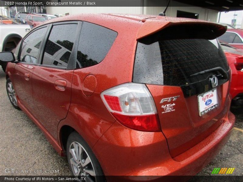 Orangeburst Metallic / Black 2012 Honda Fit Sport