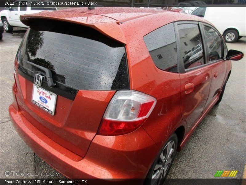 Orangeburst Metallic / Black 2012 Honda Fit Sport