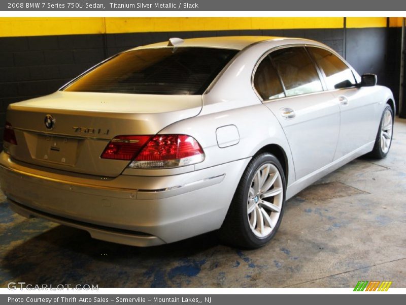 Titanium Silver Metallic / Black 2008 BMW 7 Series 750Li Sedan