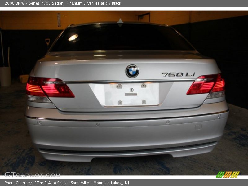 Titanium Silver Metallic / Black 2008 BMW 7 Series 750Li Sedan