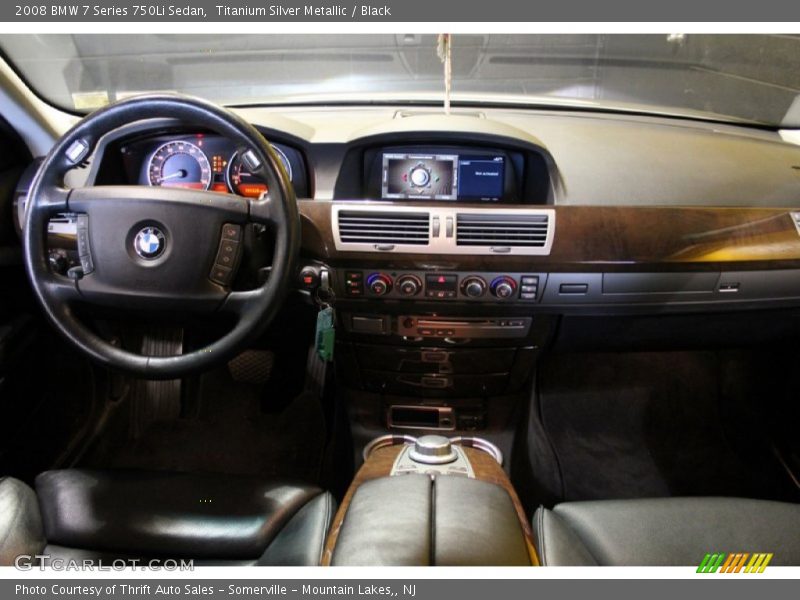 Titanium Silver Metallic / Black 2008 BMW 7 Series 750Li Sedan