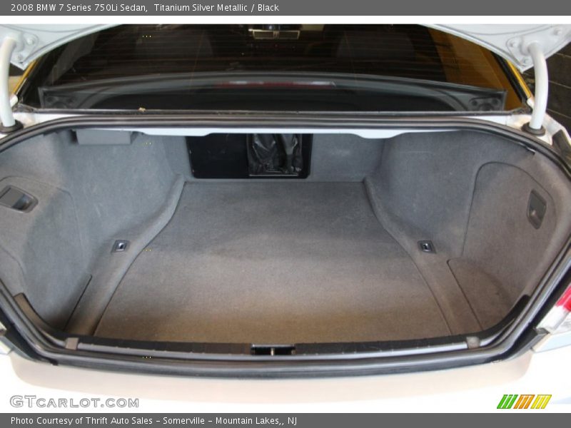 Titanium Silver Metallic / Black 2008 BMW 7 Series 750Li Sedan