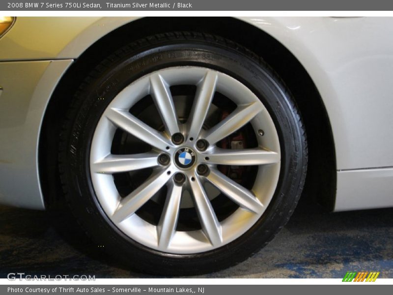 Titanium Silver Metallic / Black 2008 BMW 7 Series 750Li Sedan