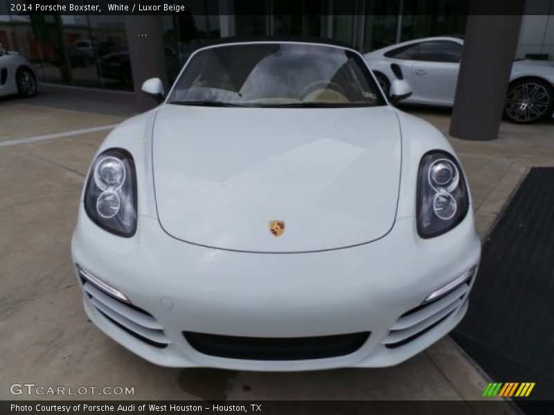 White / Luxor Beige 2014 Porsche Boxster