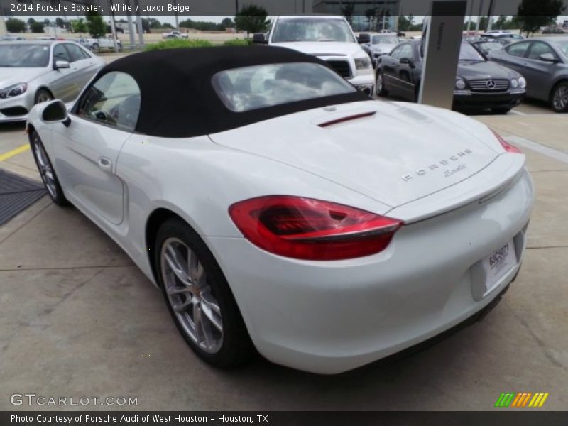 White / Luxor Beige 2014 Porsche Boxster
