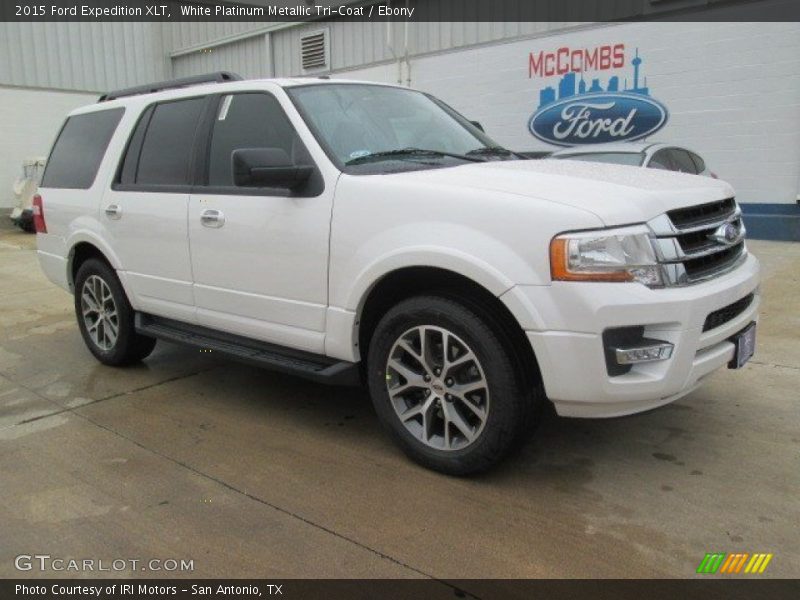 White Platinum Metallic Tri-Coat / Ebony 2015 Ford Expedition XLT