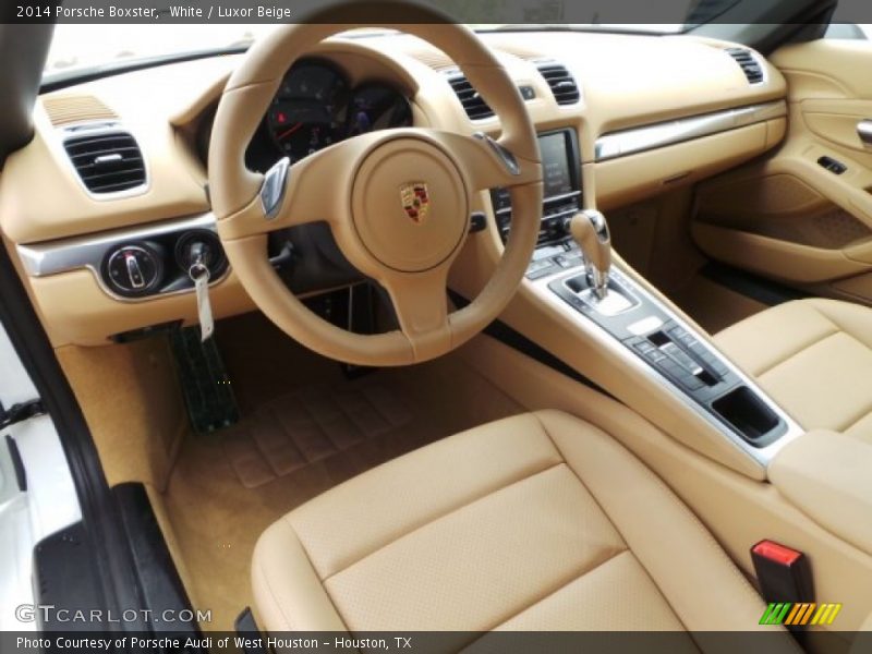 White / Luxor Beige 2014 Porsche Boxster