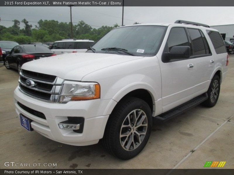White Platinum Metallic Tri-Coat / Ebony 2015 Ford Expedition XLT