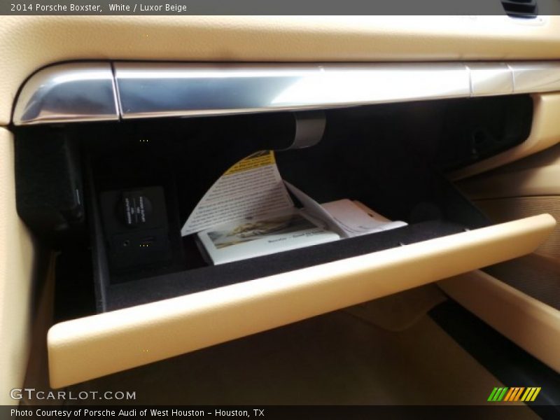 White / Luxor Beige 2014 Porsche Boxster