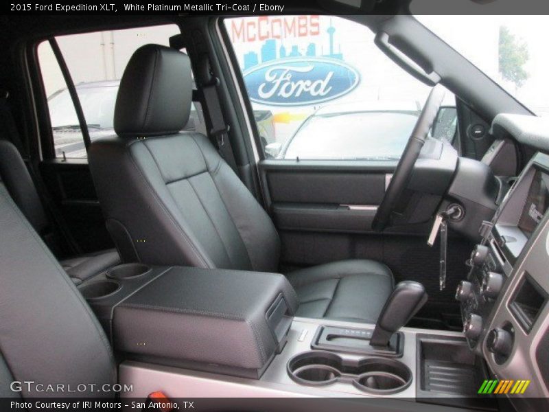 White Platinum Metallic Tri-Coat / Ebony 2015 Ford Expedition XLT