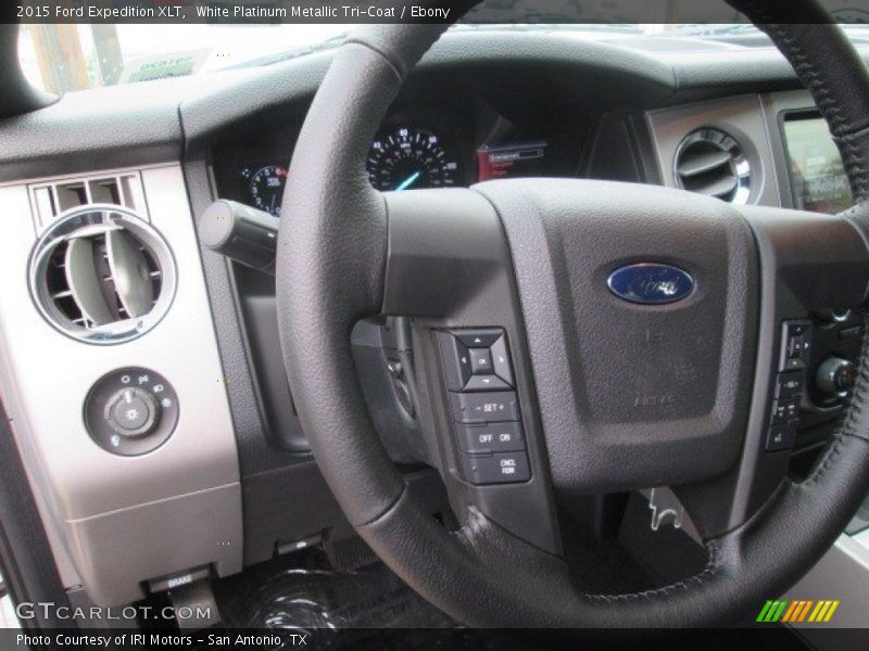 White Platinum Metallic Tri-Coat / Ebony 2015 Ford Expedition XLT