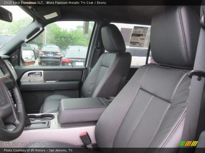 White Platinum Metallic Tri-Coat / Ebony 2015 Ford Expedition XLT