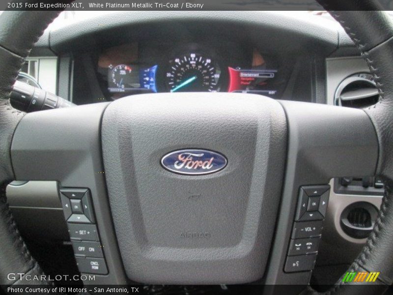 White Platinum Metallic Tri-Coat / Ebony 2015 Ford Expedition XLT
