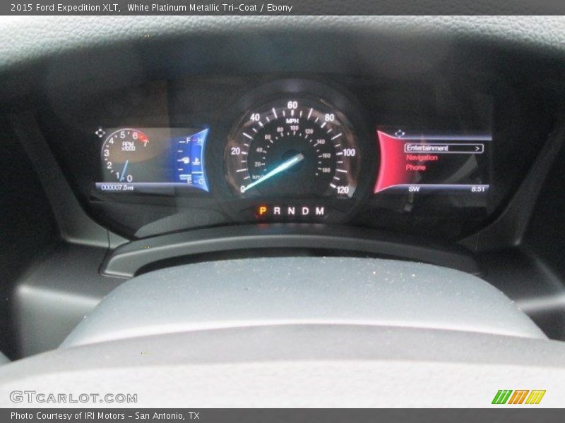 White Platinum Metallic Tri-Coat / Ebony 2015 Ford Expedition XLT