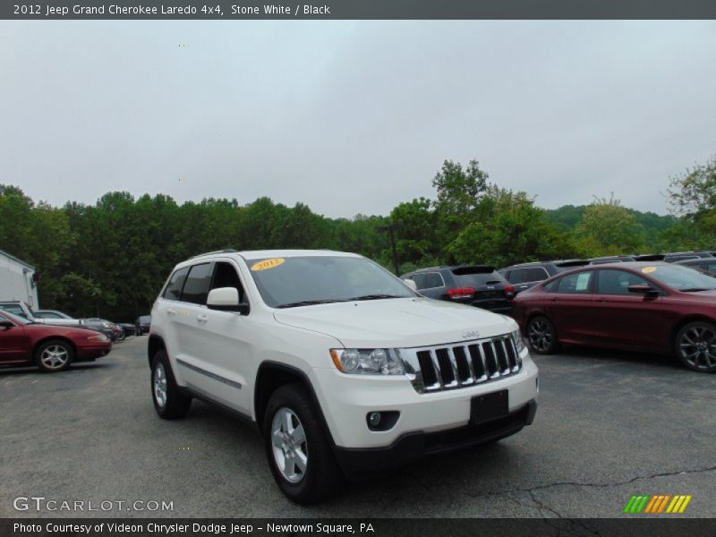 Stone White / Black 2012 Jeep Grand Cherokee Laredo 4x4