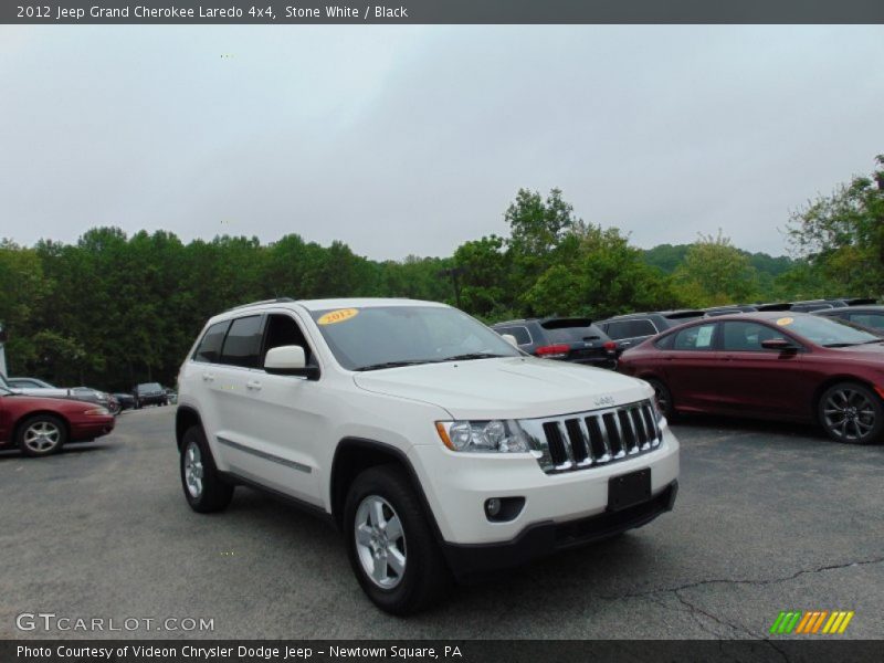 Stone White / Black 2012 Jeep Grand Cherokee Laredo 4x4