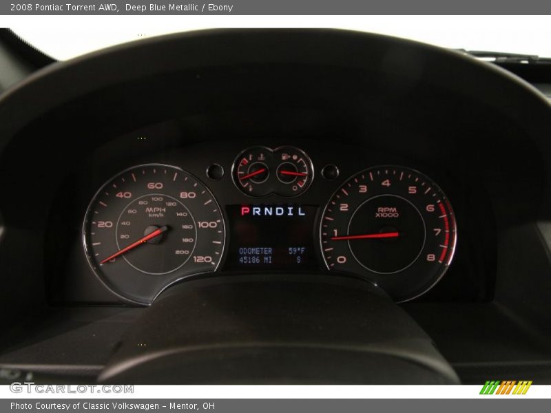 Deep Blue Metallic / Ebony 2008 Pontiac Torrent AWD