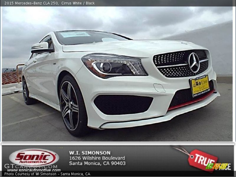 Cirrus White / Black 2015 Mercedes-Benz CLA 250