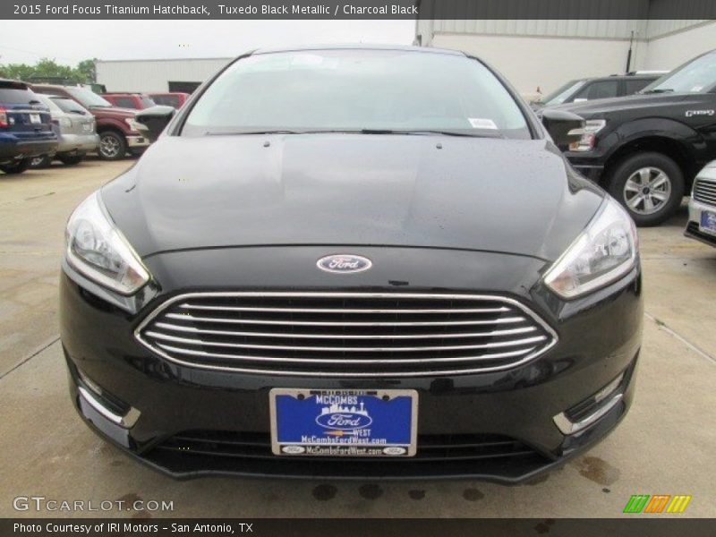 Tuxedo Black Metallic / Charcoal Black 2015 Ford Focus Titanium Hatchback