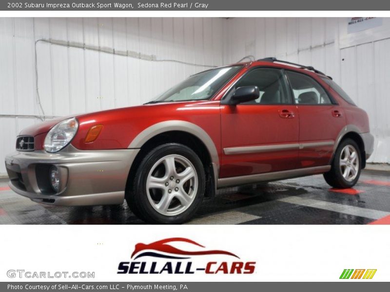 Sedona Red Pearl / Gray 2002 Subaru Impreza Outback Sport Wagon