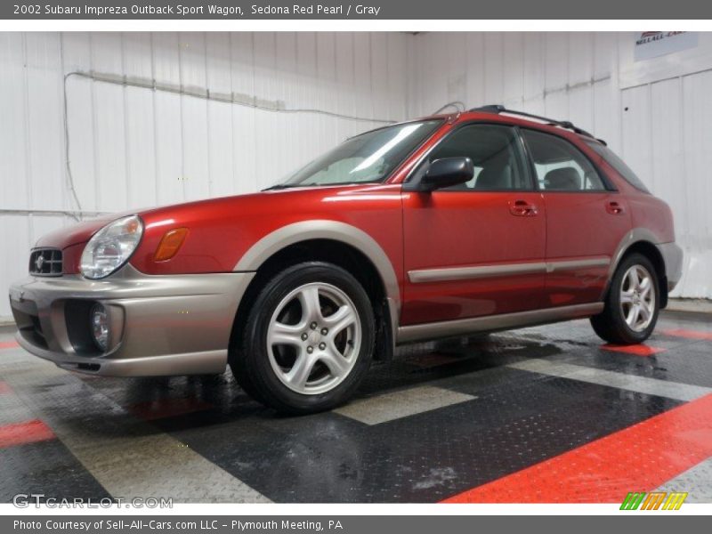 Sedona Red Pearl / Gray 2002 Subaru Impreza Outback Sport Wagon
