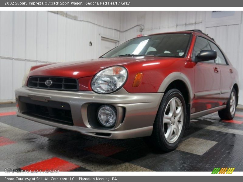 Sedona Red Pearl / Gray 2002 Subaru Impreza Outback Sport Wagon