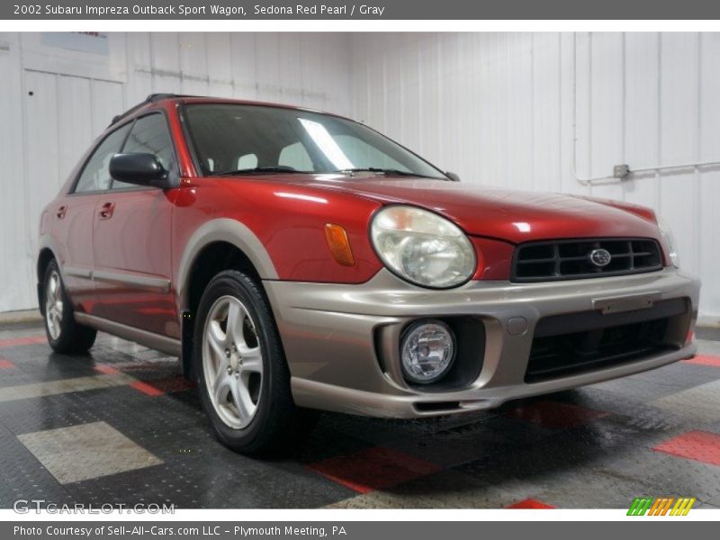Sedona Red Pearl / Gray 2002 Subaru Impreza Outback Sport Wagon