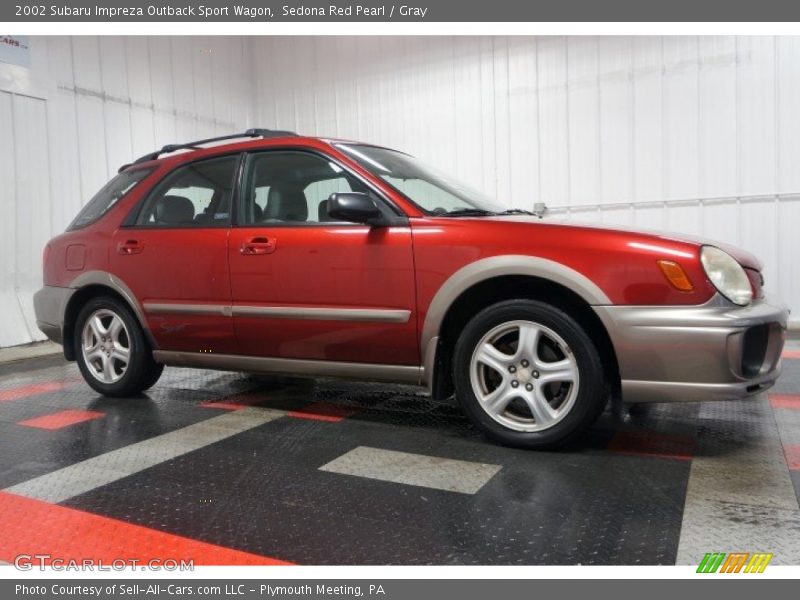 Sedona Red Pearl / Gray 2002 Subaru Impreza Outback Sport Wagon