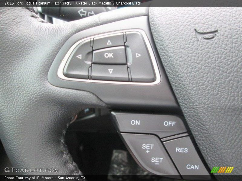 Tuxedo Black Metallic / Charcoal Black 2015 Ford Focus Titanium Hatchback
