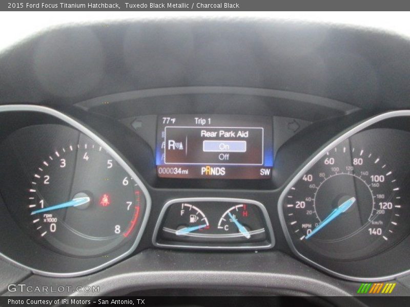 Tuxedo Black Metallic / Charcoal Black 2015 Ford Focus Titanium Hatchback