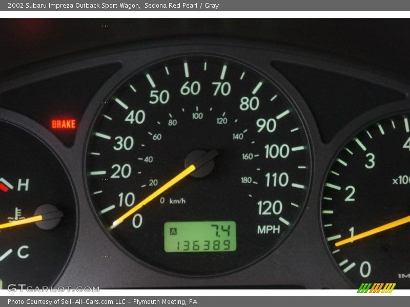 Sedona Red Pearl / Gray 2002 Subaru Impreza Outback Sport Wagon