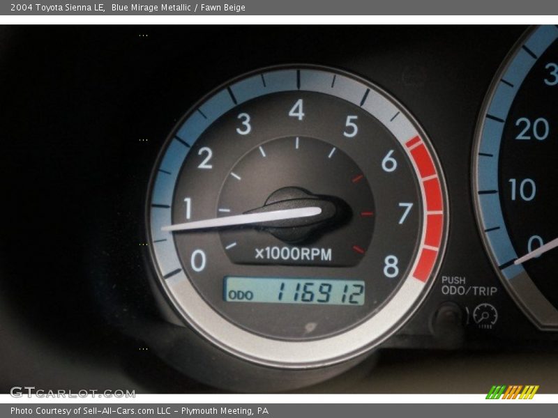Blue Mirage Metallic / Fawn Beige 2004 Toyota Sienna LE