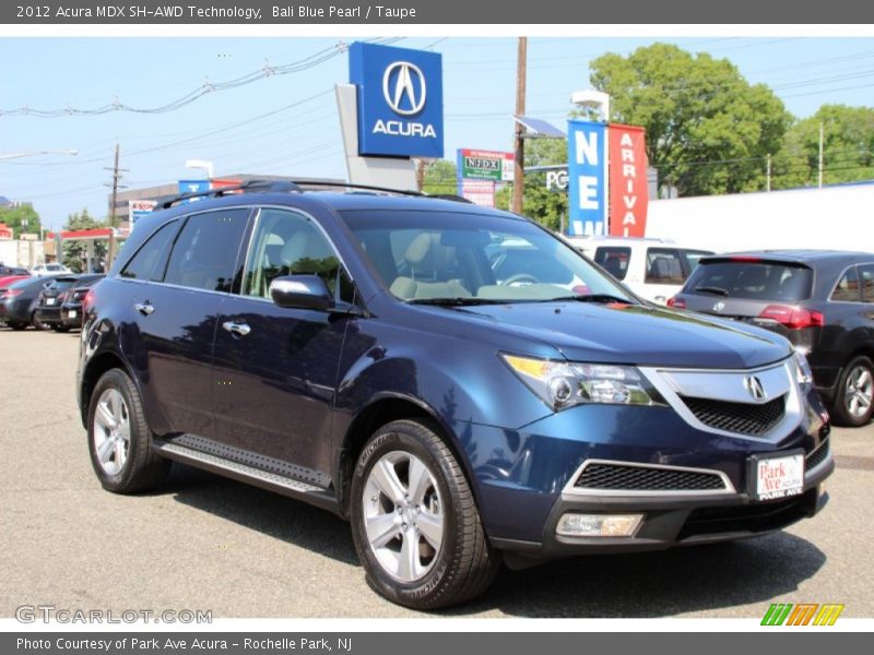 Bali Blue Pearl / Taupe 2012 Acura MDX SH-AWD Technology