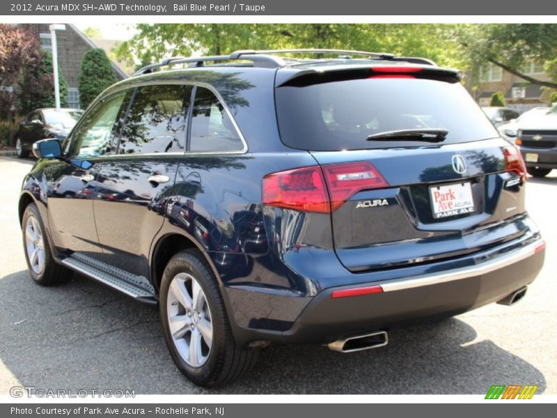 Bali Blue Pearl / Taupe 2012 Acura MDX SH-AWD Technology